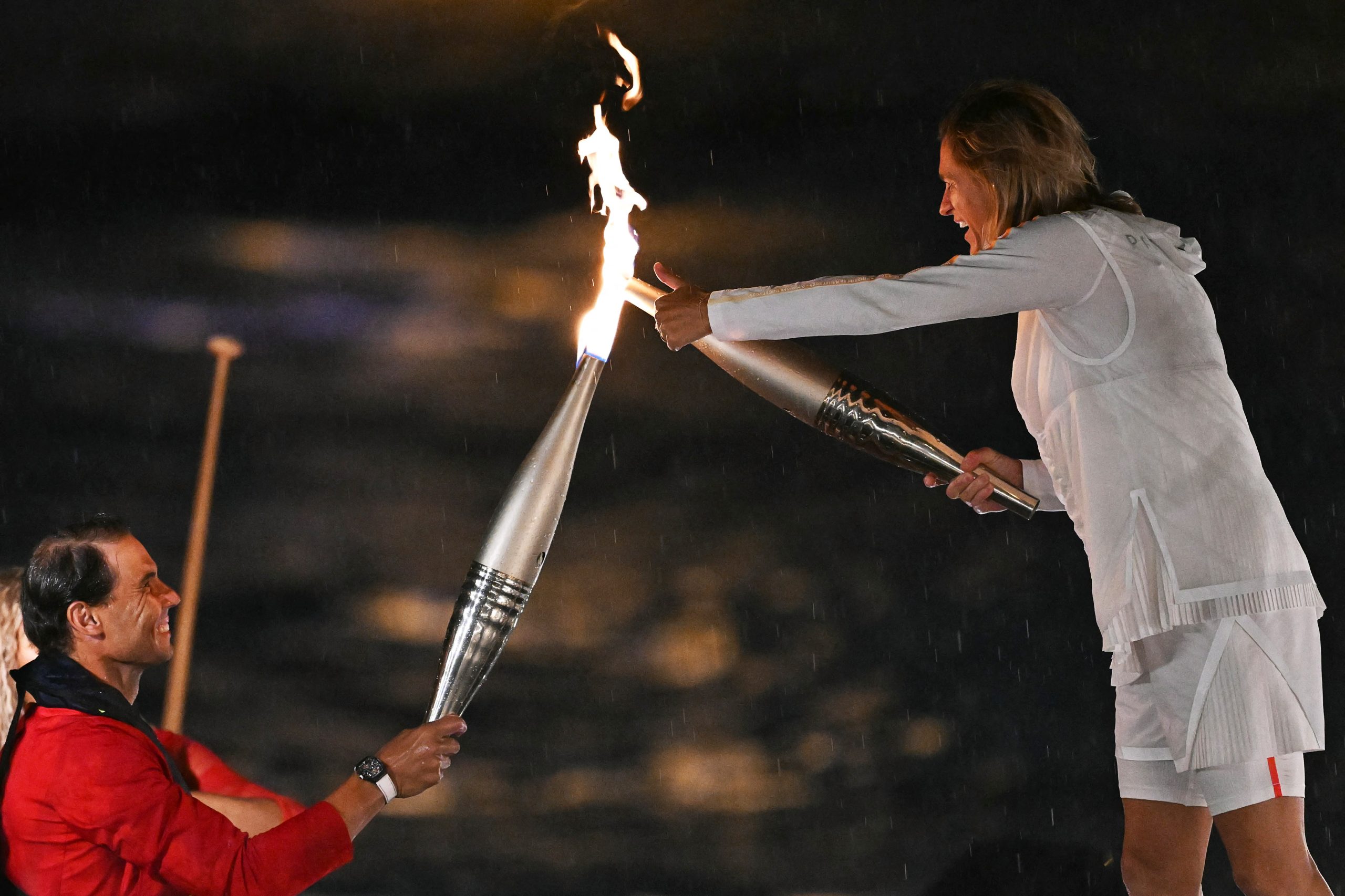 FOTOGRAFIJE: Rafael Nadal, Serena Vilijams, Amelie Mauresmo nose olimpijsku baklju na ceremoniji otvaranja