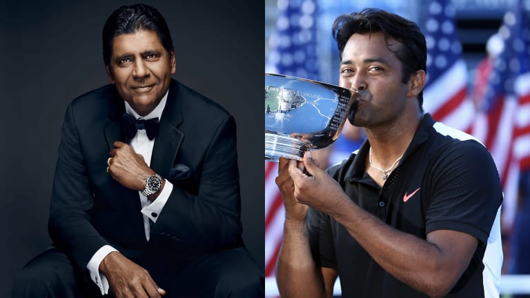 Leander Paes (desno) i Vijai Amritraj probili su zemlju kao prvi indijski nominovani za Međunarodnu tenisku kuću slavnih.
