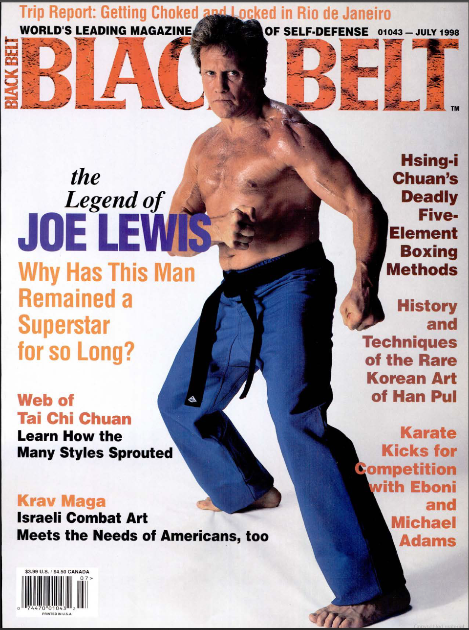 Joe Levis on Black Belt Mag cover