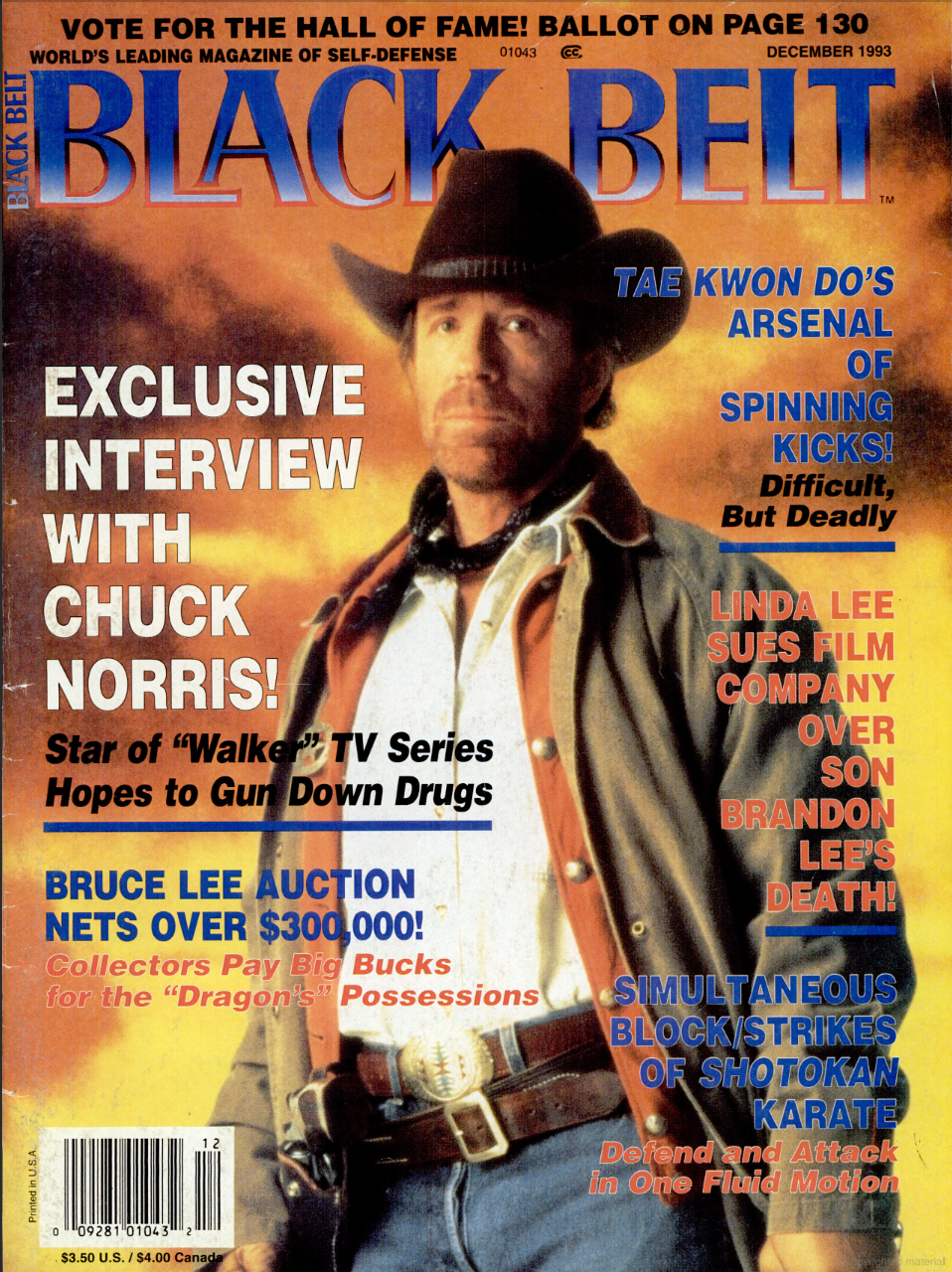Čak Norris on Black Belt Mag poklopac