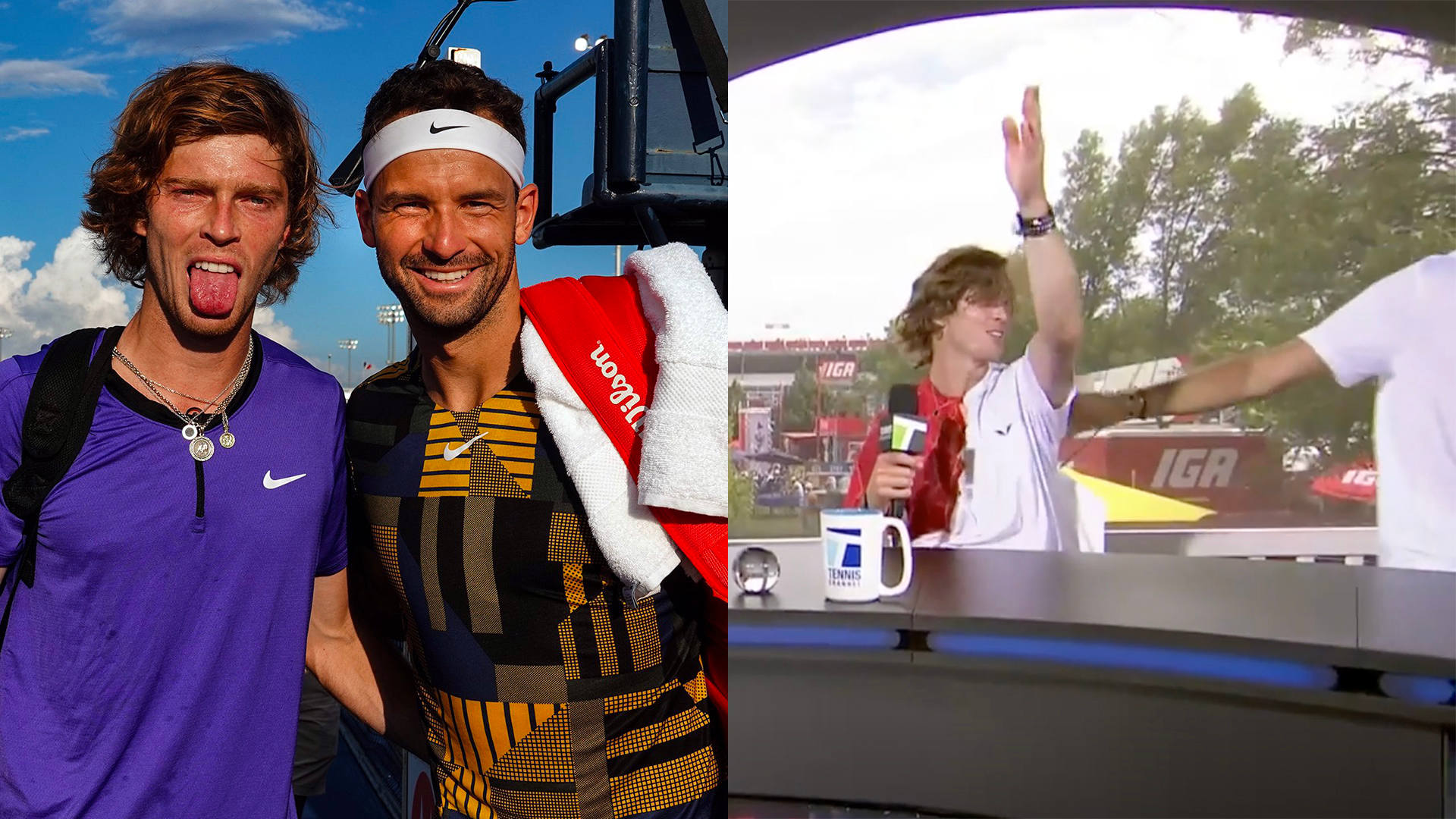 GLEDAJTE: Grigor Dimitrov ruši intervju Andreja Rubljova u Montrealu: "Moja ljubav je ovde!"
