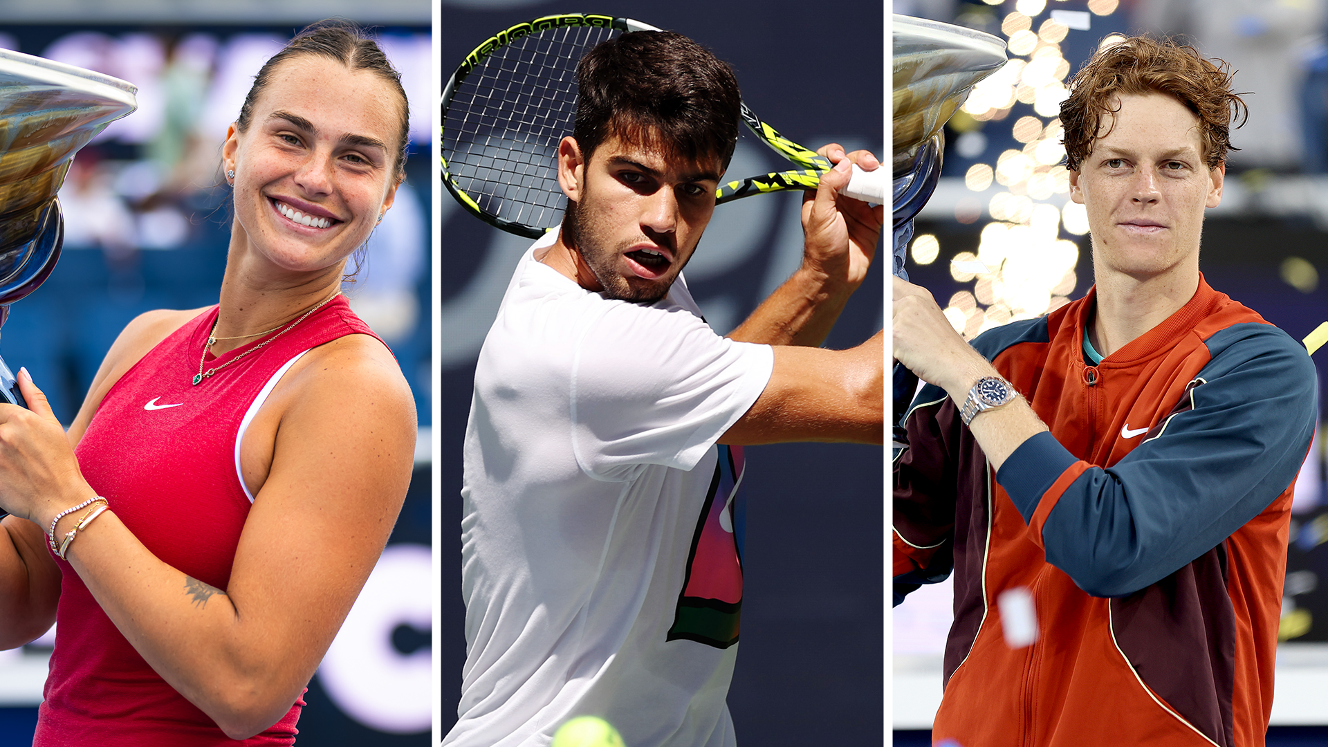 Jannik Sinner-Karlos Alkaraz, Koko Gauf-Arina Sabalenka zemljište u istim polovinama 2024 Otvoreno prvenstvo muške, ženske žreb