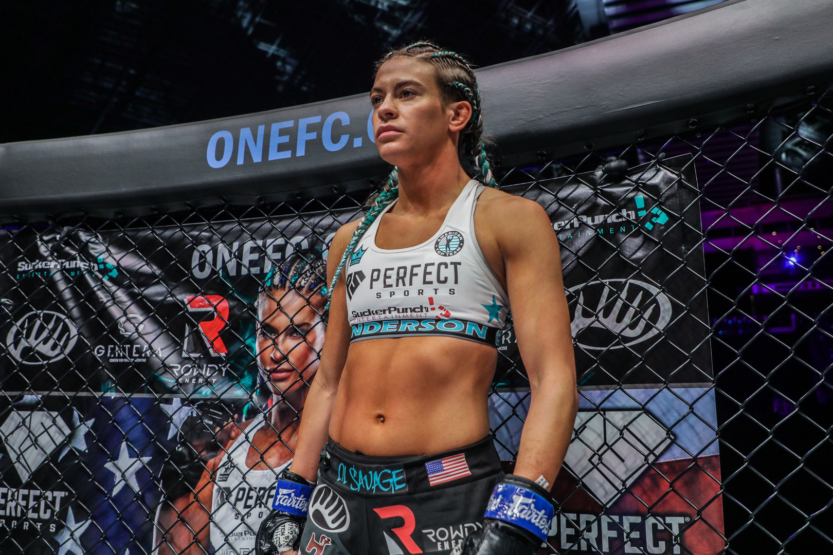 Alyse Anderson stands in the Circle at ONE 157