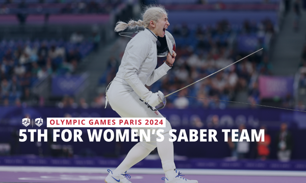 Ženska sablja tim bitke nazad da završi peti