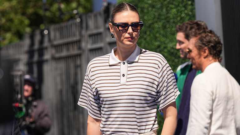 Marija Šarapova stiže na stadion Artur Eš.
