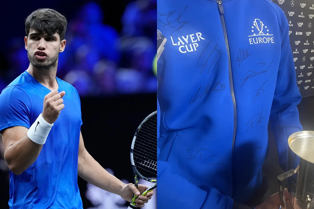 Najbolji poklon koji Alkaraz uzima sa Lejver kupa: evropska jakna koju su potpisali njegovi saigrači