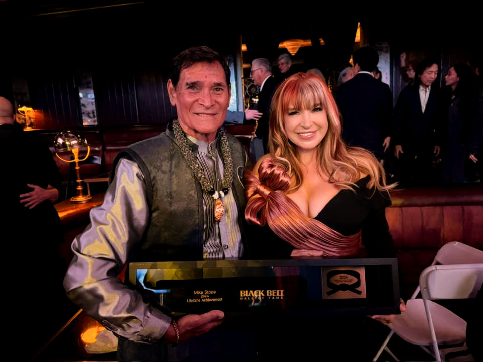 Mike Stone i Cinthia Rothrock - Black Belt Hall of Fame