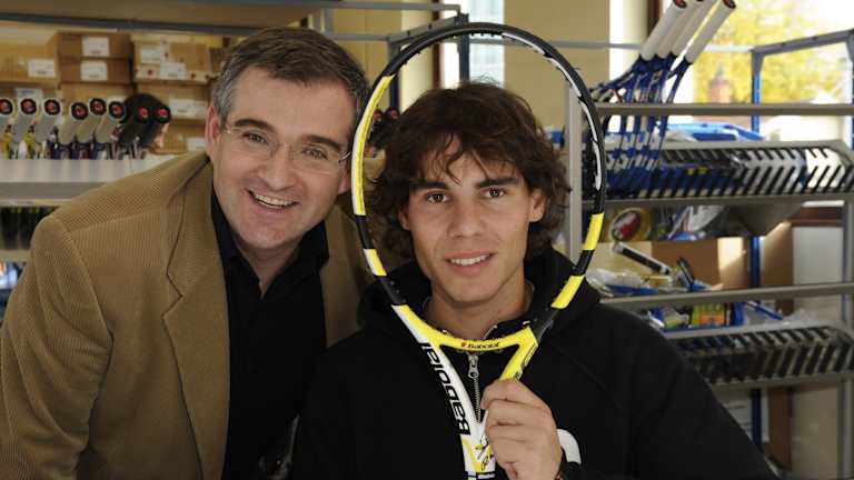 Eric Babolat i Nadal u sedištu kompanije u Lionu, Francuska 2009. godine