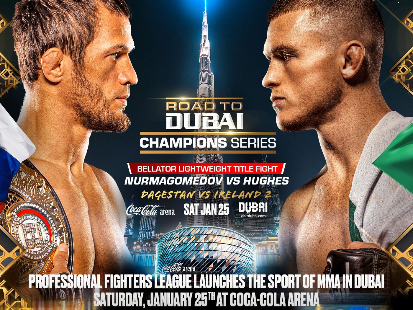 Prvi pogled na punom Bellator Road To Dubai Champions Series Card Unveiled bi PFL