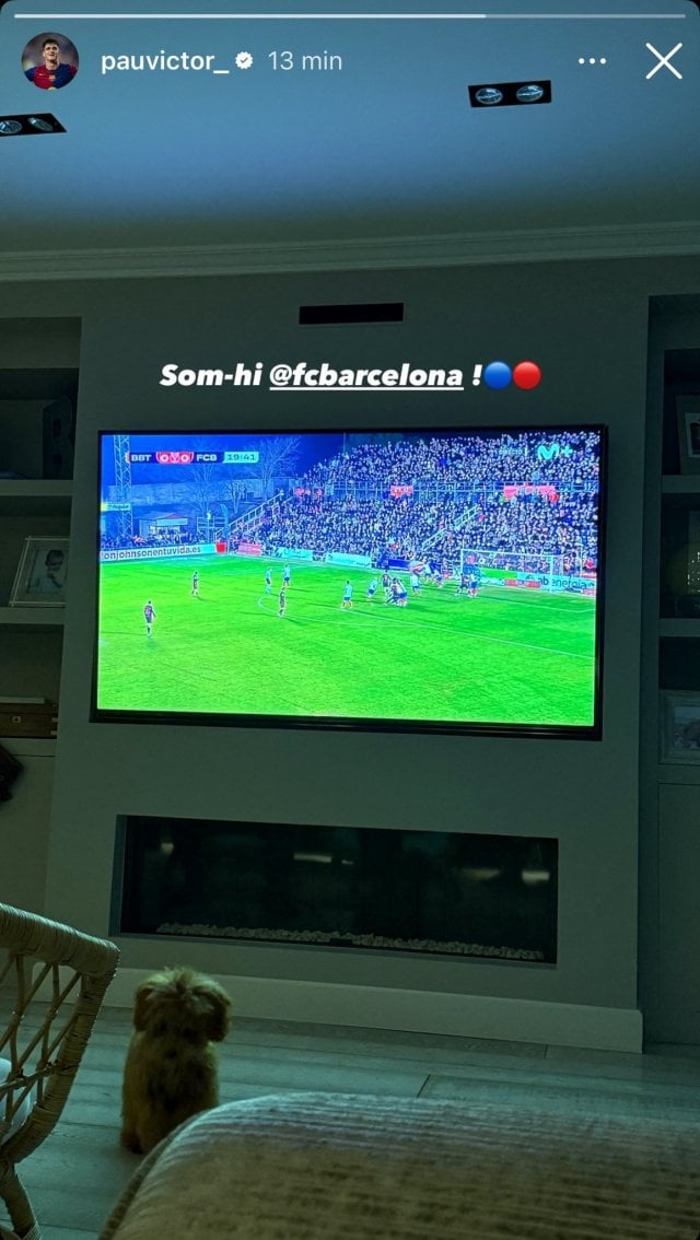 Pau Viktor gleda utakmicu Barse Kup kralja