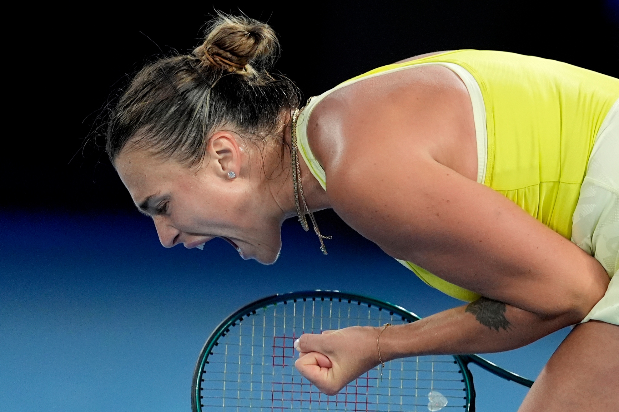 Sabalenka vrišti tokom meča.