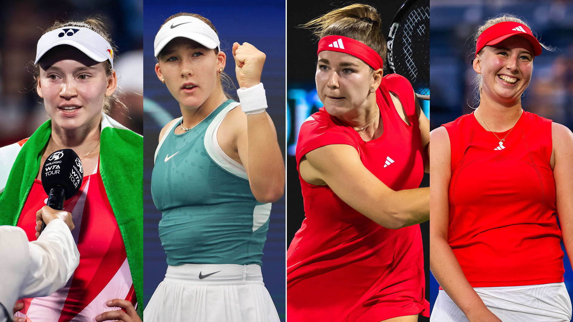 Dubai Polufinale Pregled: Elena Ribakina vs. Mirra Andreeva, Karolina Muchova vs. Clara Tauson