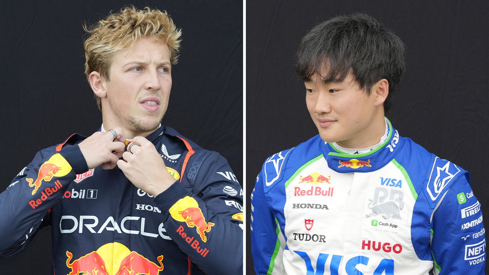 Liam Lawason and Yuki Tsunoda (AP Photo/Asanka Brendon Ratnayake)
