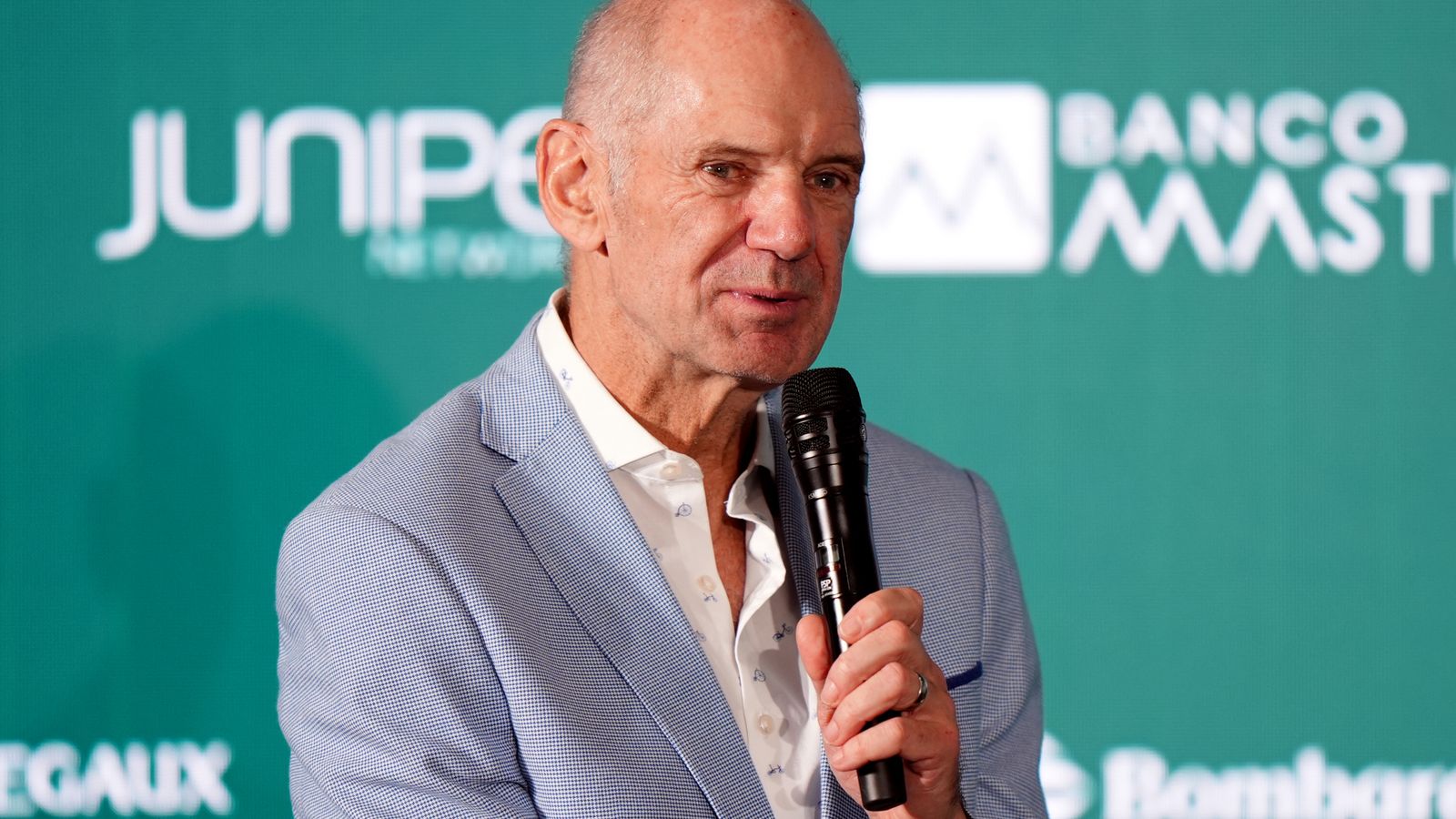Adrian Newey at his Aston Martin unveiling