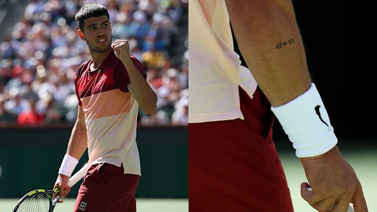 Navijači sa orlovim očima primetili su Alkarazovo novo mastilo, na kojem piše 