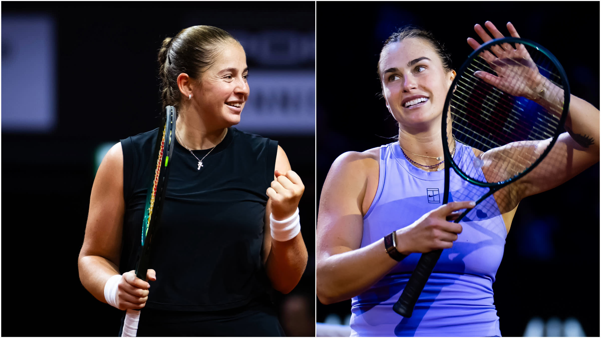 Jelena Ostapenko stoji između Arine Sabalenke i željenog Porschea u Štutgartu