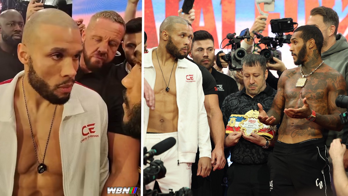 Chris Eubank Jr gaunt vs Benn