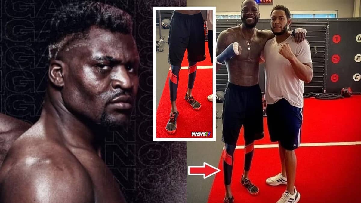 Deontaj Vajlder Ngannou noge