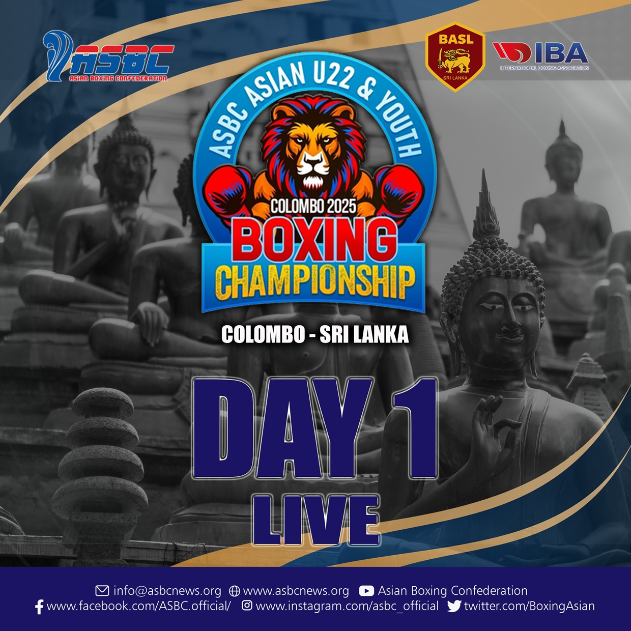 ASBC Asian U22 & Youth Boxing Championships – Day1 LIVE Streaming