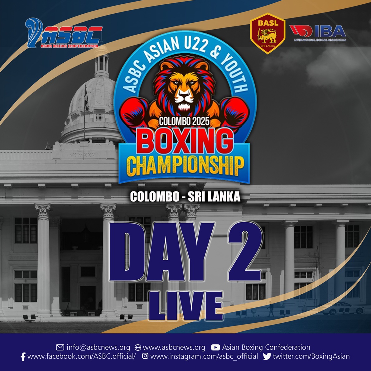 ASBC Asian U22 & Youth Boxing Championships – Day2 LIVE Streaming