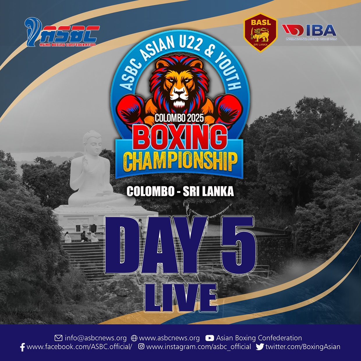 ASBC Asian U22 & Youth Boxing Championships – Day5 LIVE Streaming