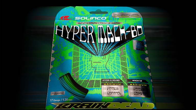 Hiper Mach-BD je hibridni set Solinco-ovih Hiper-G Round i Mach-KSNUMKS žica
