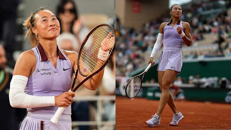 Zheng ima lavandinu verziju Nikeove kolekcije Roland-Garros za 2025. godinu.