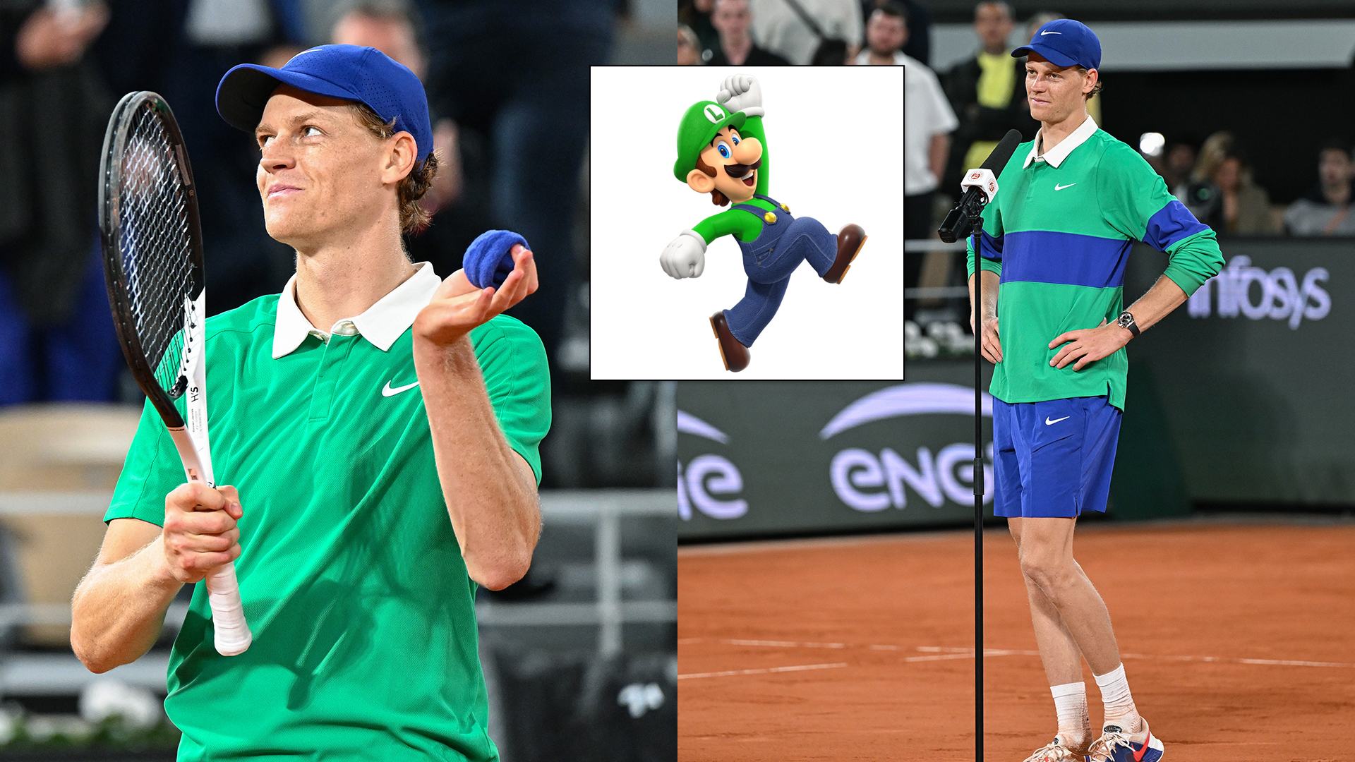 Stilski vodič: "To sam ja, Jannik!" Grešnik prihvata "Luigi" meme na Rolan Garosu