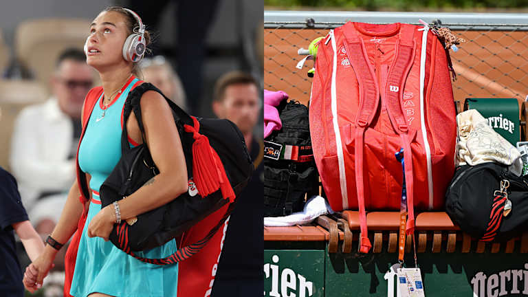 Nike torba Arine Sabalenke ima tigrov kaiš, dok je njena torba za reket Vilson napunjena plišanim životinjama.