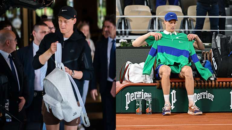 Jannik Siner je uvek repping Gucci, nosi brendiranu i personalizovanu torbu na terenu i van njega.