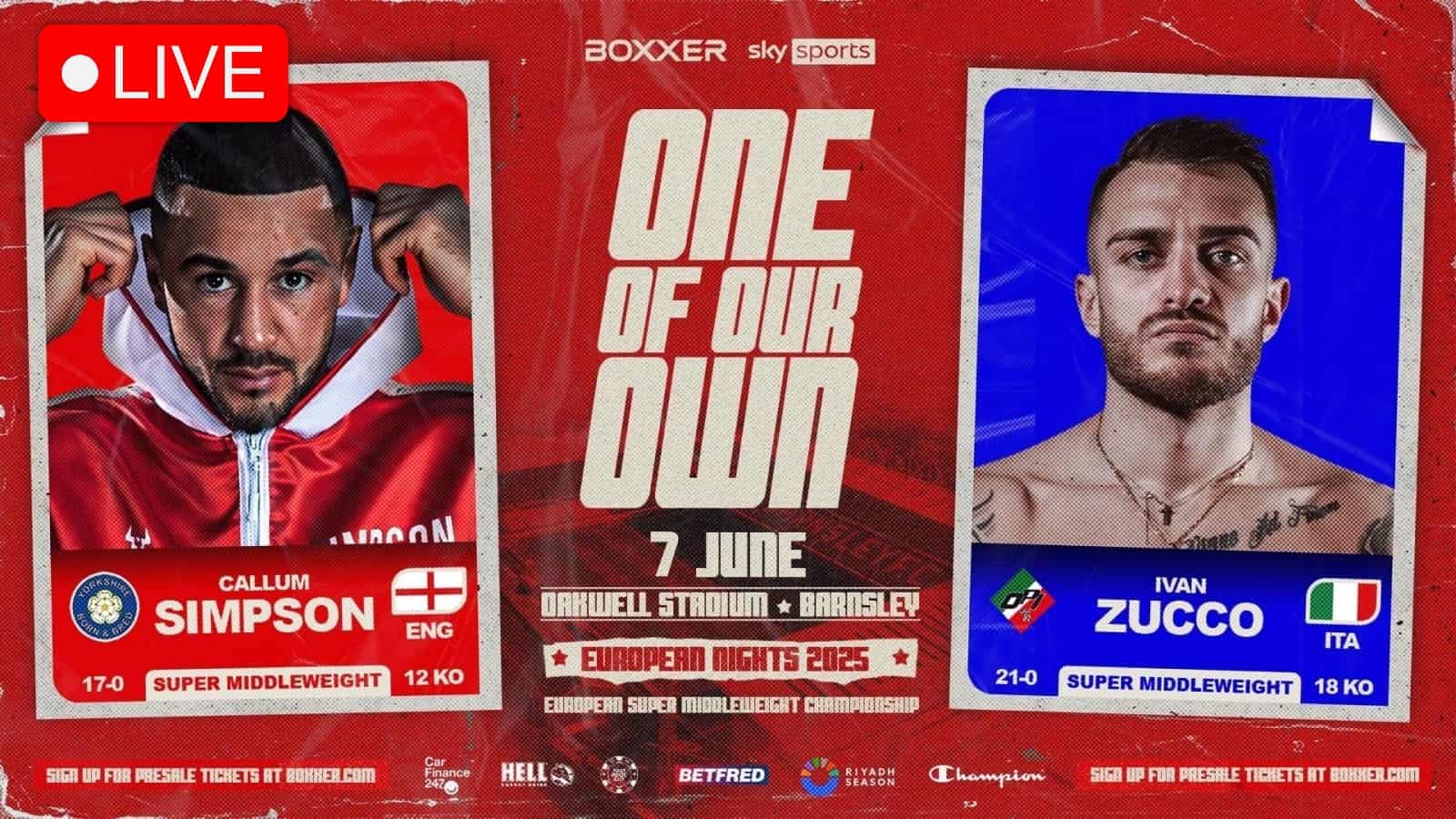 Boks Rezultati: Simpson vs Zucco prenos uživo
