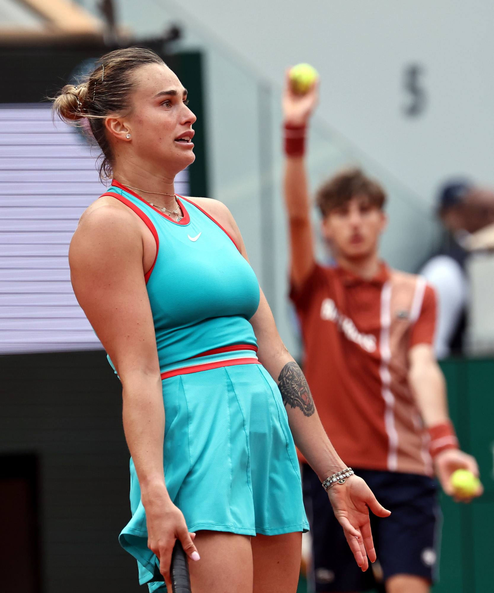 Sabalenka žali.