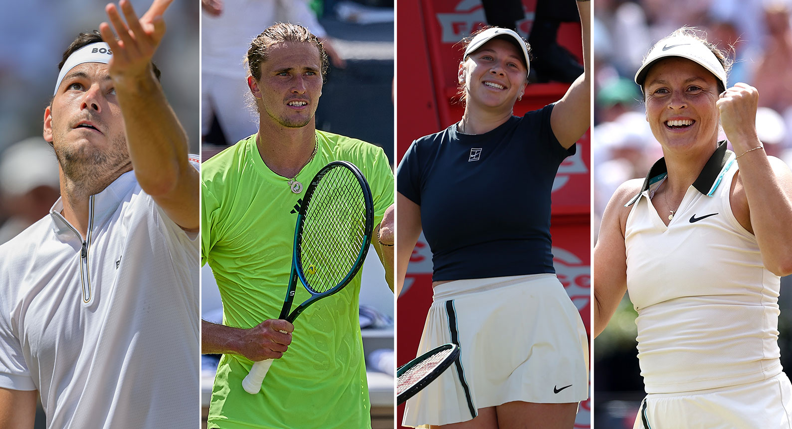 Šok i kreda: Amanda Anisimova i Tatjana Marija, Tejlor Fric i Aleksandar Zverev igraju za titule na travi