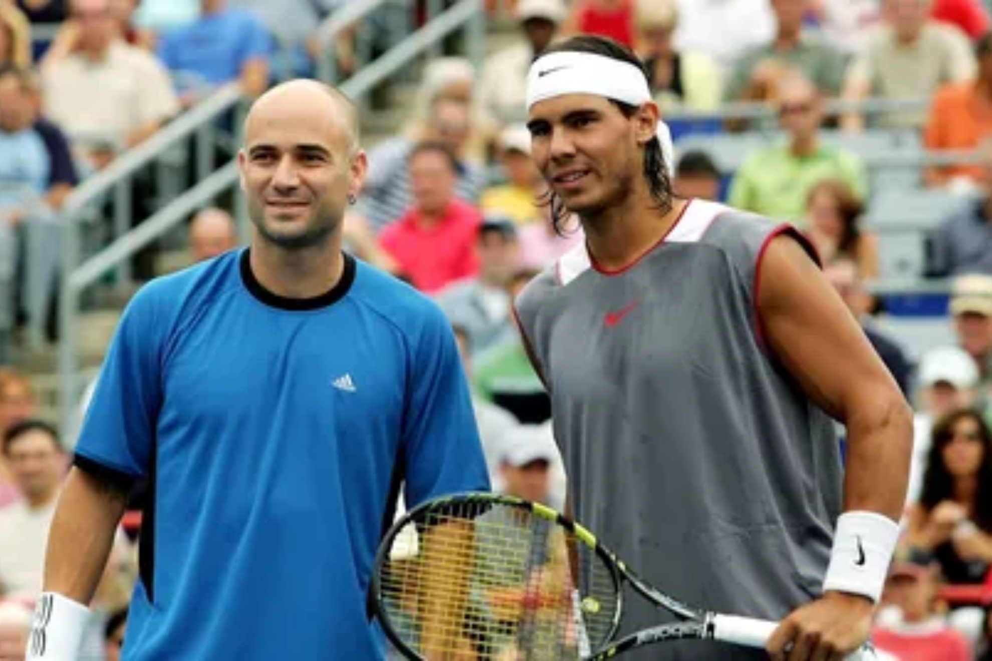 Agassi i Nadal na 2005 Masters 1000 u Kanadi.