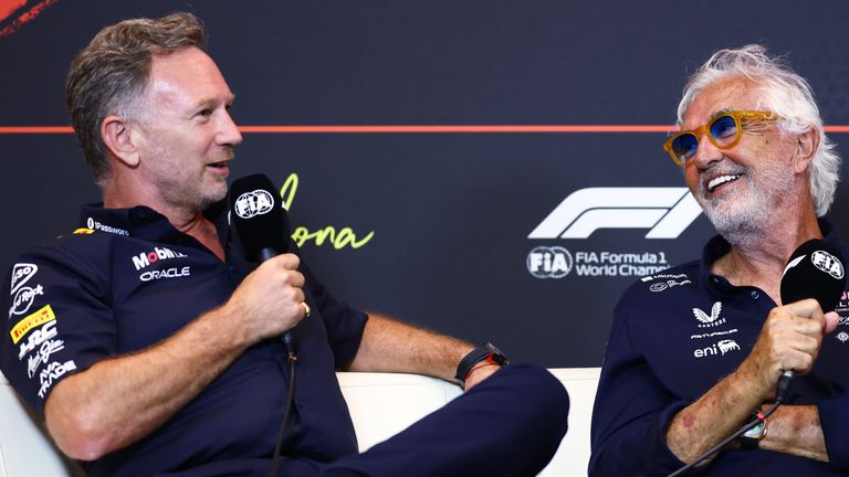 Kristijan Horner i Flavio Briatore na Velikoj nagradi Španije 2025 (Red Bull Content Pool)