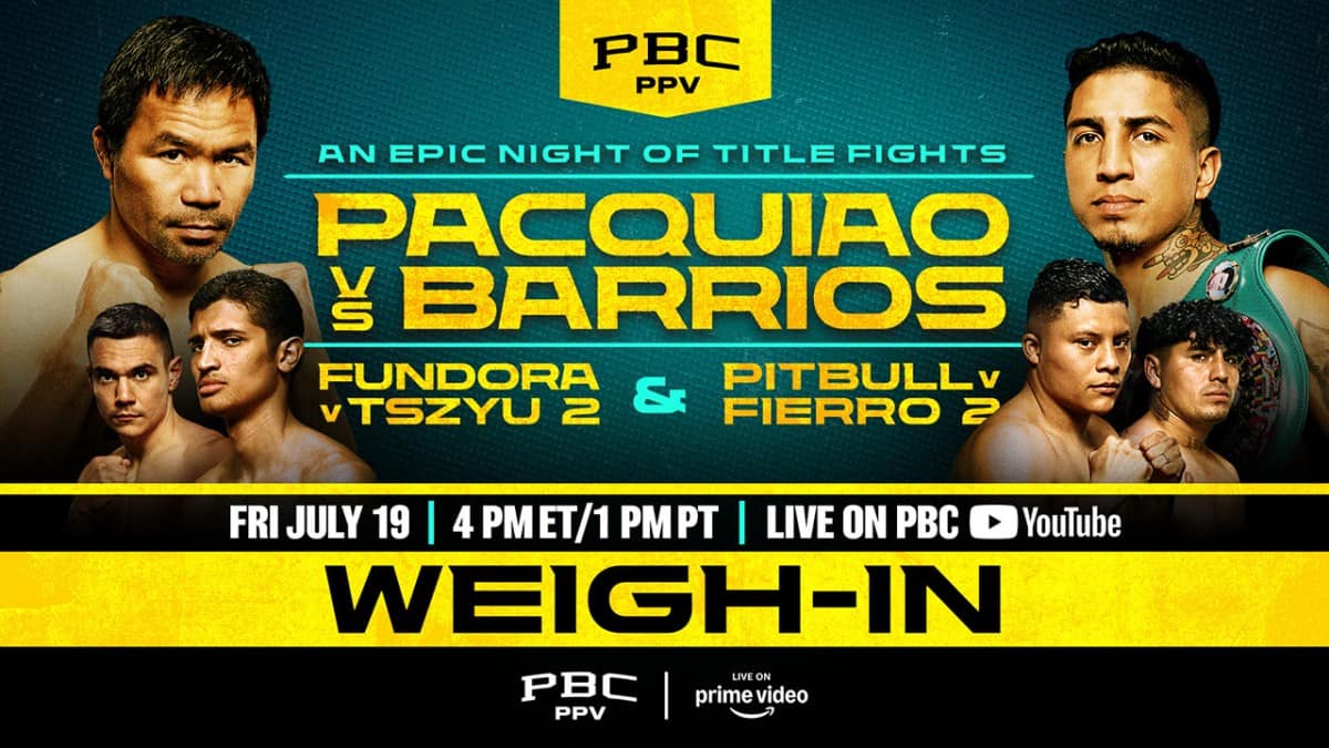 Pacquiao vs Barrios weigh in