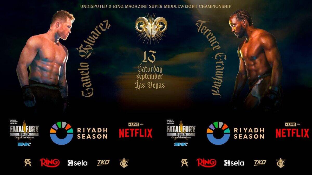 Canelo vs Cravford sponzor poster