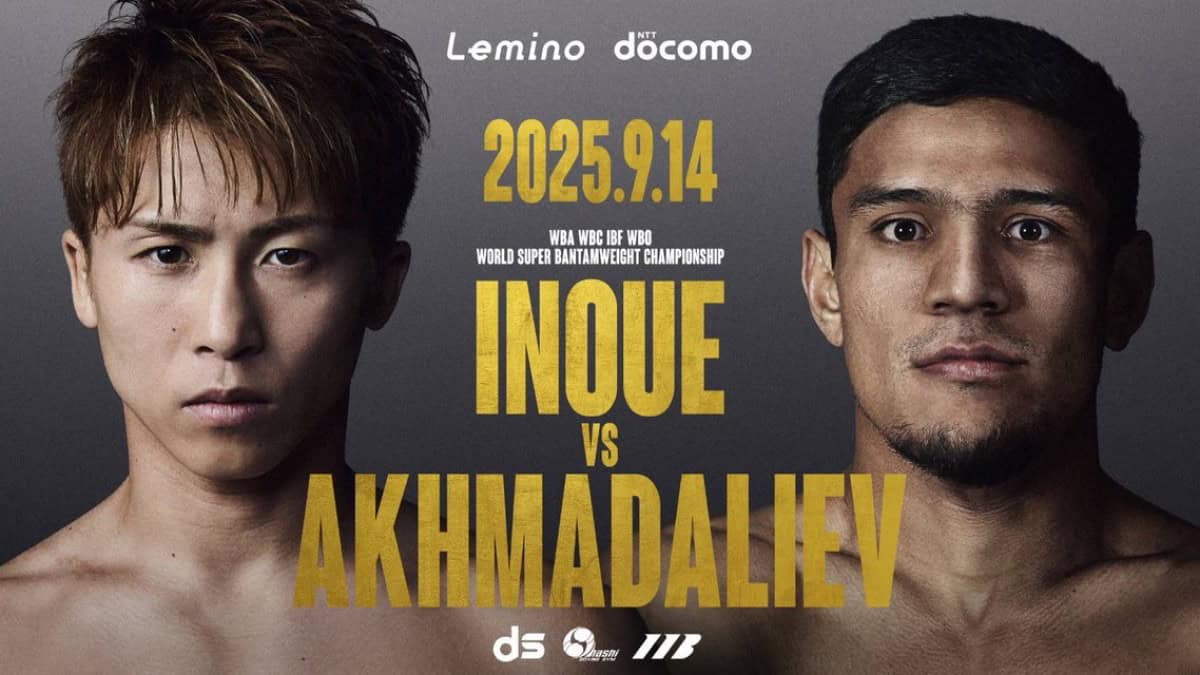 Inoue vs Akhmadaliev poster for September 14 in Japan