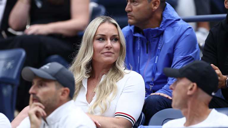 Američki alpski skijaš Lindsei Vonn primećen je na tribinama na stadionu Arthur Ashe.