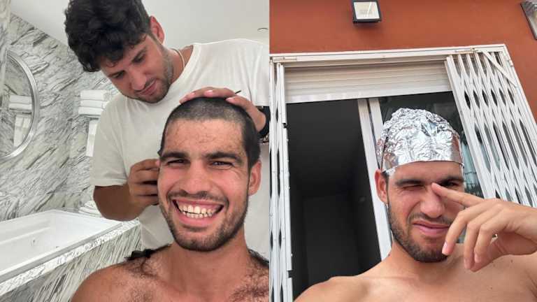 Svetski broj 1 podelio je fotografije njegovog putovanja kosom, od Alvarovog zloglasnog klizanja do folija ispred njegovog platinastog izgleda.