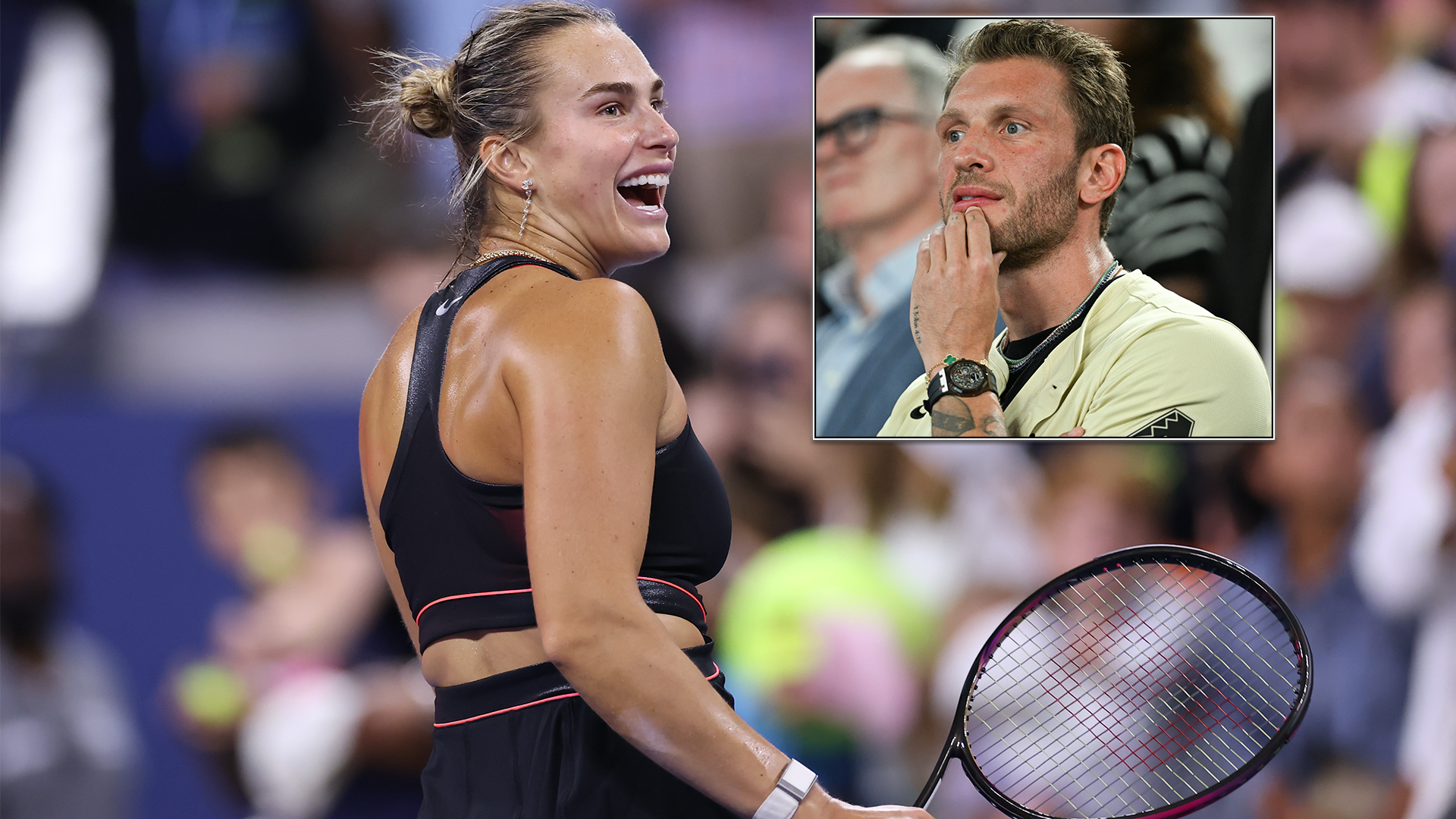 Arina Sabalenka: "Nema pritiska" na dečka Georgiosa Frangulisa nakon predloga 💍 Otvoreno prvenstvo u sredini meča