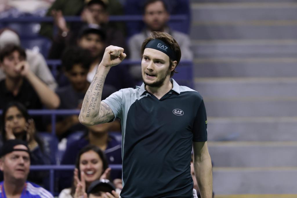Aleksandar Bublik. (AP Photo/Adam Hunger)