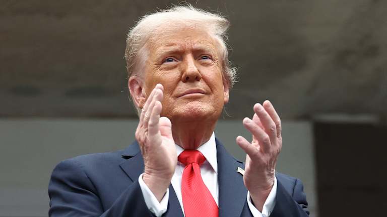 Američki predsednik Donald Tramp čeka finale Otvoreno prvenstvo muškaraca.