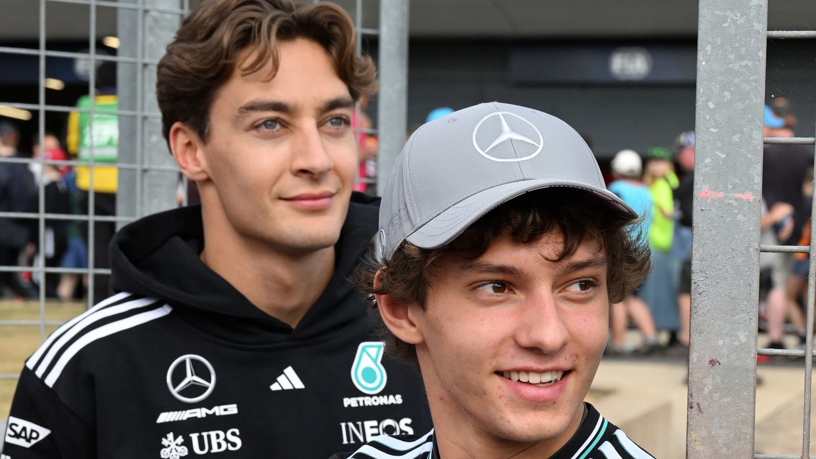 George Russell and Kimi Antonelli