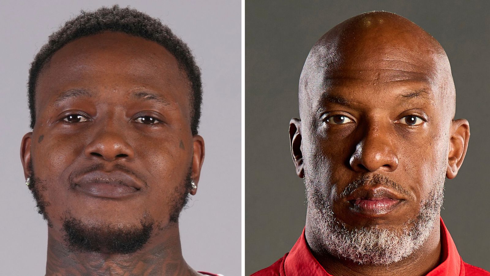 FILE - This photo combo shows from left, Miami Heat guard Terry Rozier and Portland Trail Blazers head coach Chauncey Billups.