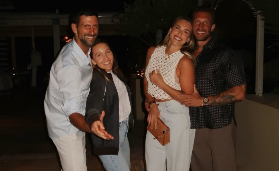 Novak Đoković i Arina Sabalenka imaju "dupli sastanak iz snova" sa suprugom Jelenom, dečkom Georgiosom