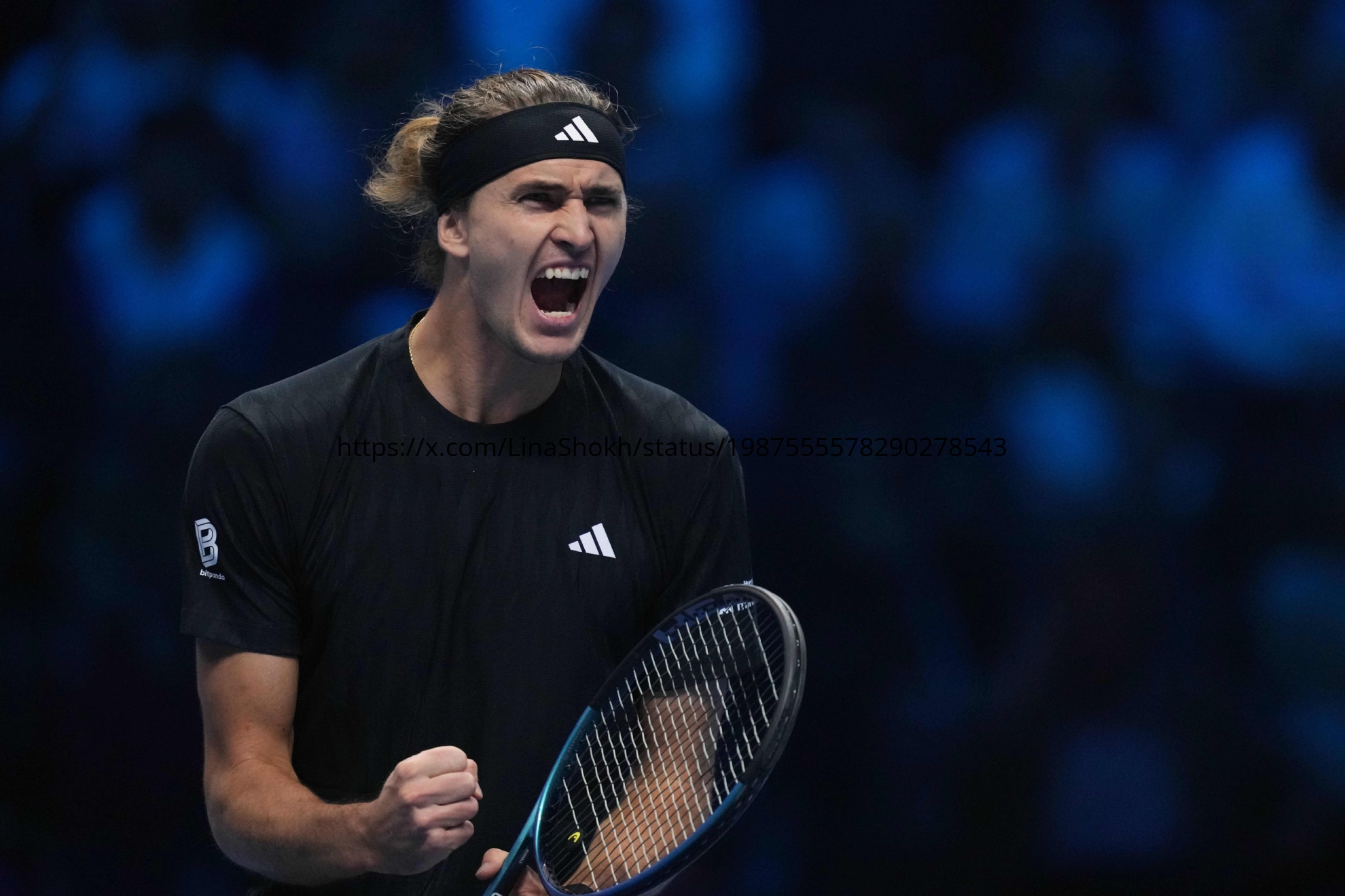 Zverev slavi poen.