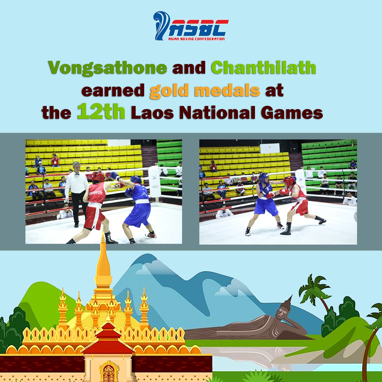 Chanthilath i Vongsathone osvojili su zlatne medalje na 12. nacionalnim igrama u Laosu