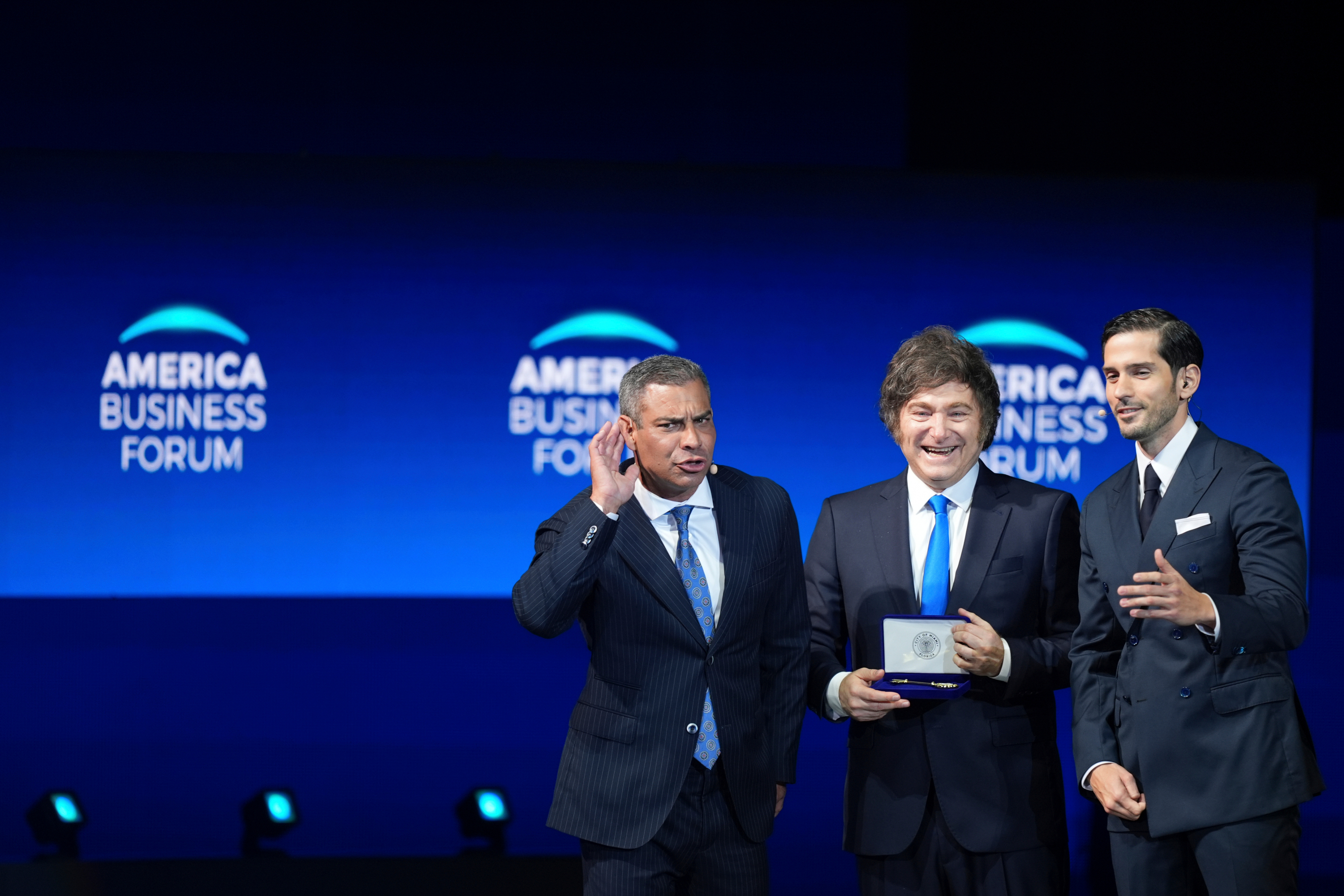 Havijer Milei na Američkom poslovnom forumu u Majamiju