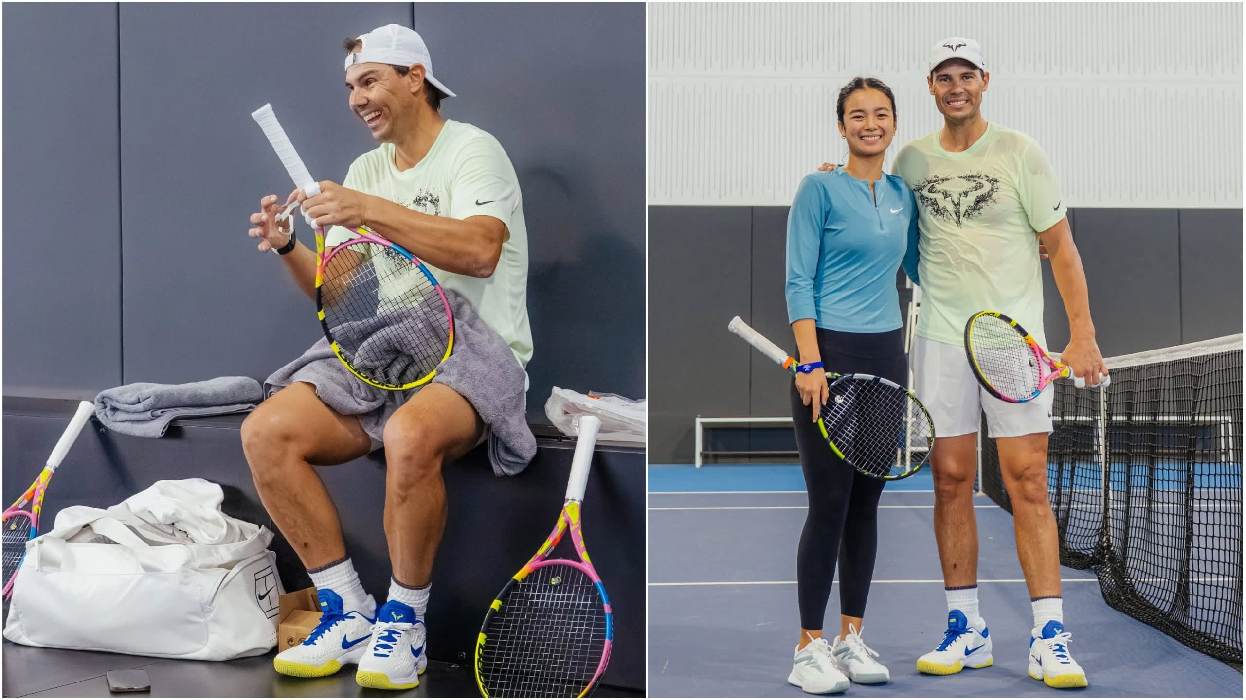 "Sledeći put ću biti jači 😉": Rafael Nadal uživa u treningu sa Aleksandrom Eala